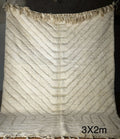Authentic Beni Ourain Rug – Ivory White | 3x2m