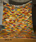 Rainbow Patchwork Kilim — 3x2m | Handwoven Moroccan Flatweave