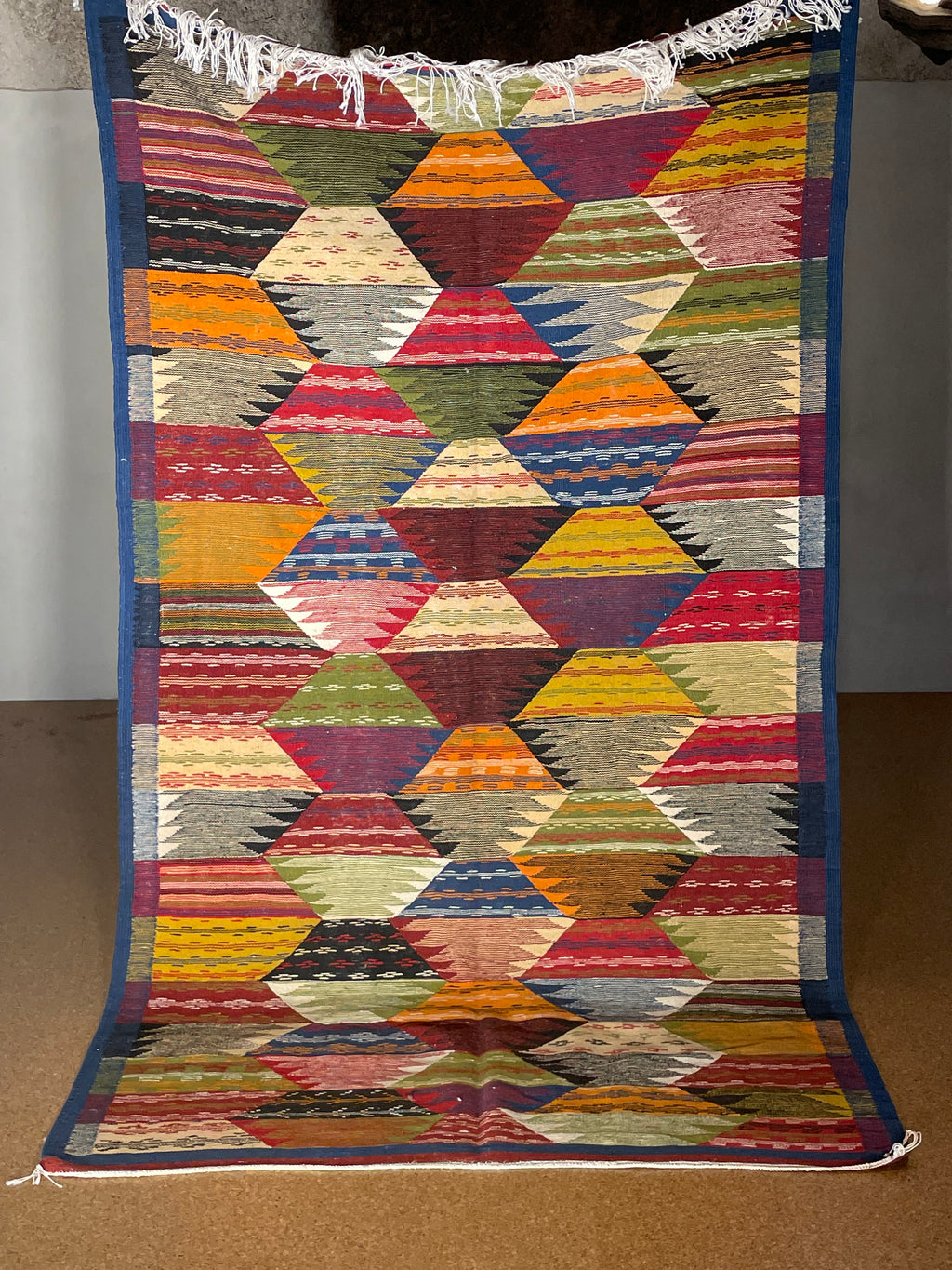 Multicolor Berber Kilim Rug | Handmade Moroccan Rug 150x250 cm