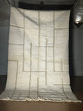 Ivory Beni Ourain Rug | Handmade Moroccan Wool Rug