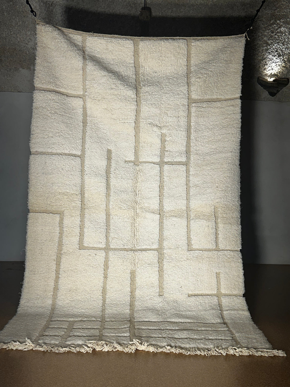 Ivory Beni Ourain Rug | Handmade Moroccan Wool Rug