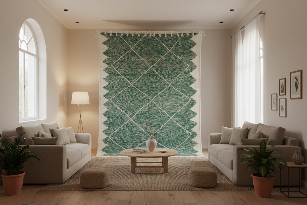 Tapis large sur le mur